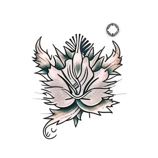 thistle tattoo design idea
