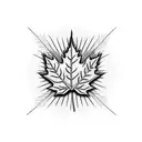 maple leaf and thistle tattoo design idea