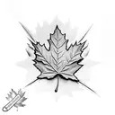 maple leaf and thistle tattoo design idea