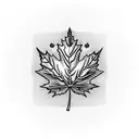 maple leaf and thistle tattoo design idea