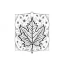 maple leaf and thistle tattoo design idea