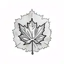 thistle with maple leaf tattoo design idea