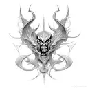 demon wing tattoo design idea