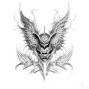 demon wing tattoo design idea