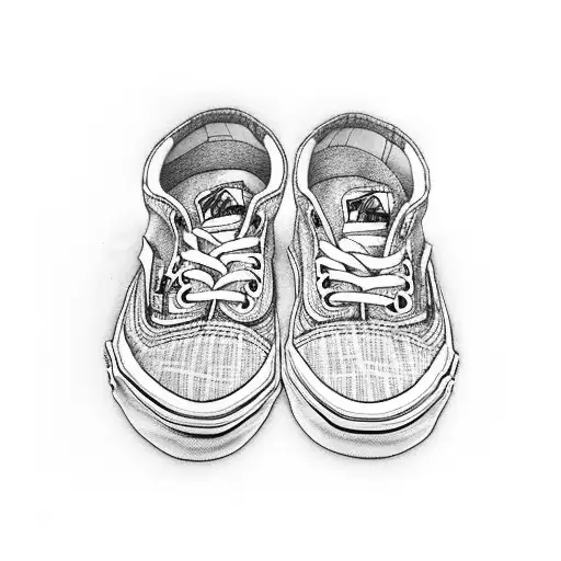 a vans shoe outline with the date 06/26/2013 inside of it tattoo design idea