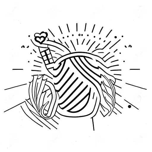 A minimalist tattoo of a cocktail glass with a twist, representing the client's love for drinking and partying. tattoo design idea