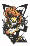 x-men rouge vintage tattoo design idea