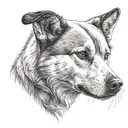 Akita dog tattoo design idea