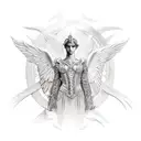 archangel uriel sleeve tattoo design idea
