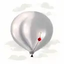 Floating red balloons in a cloudy sky tattoo design idea