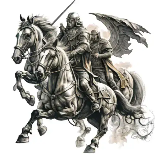 Four Horsemen of the Apocalypse psalm ecclesiastes tattoo design idea