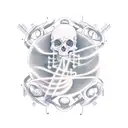 A software developer coding while surrounded by musical notes tattoo design idea