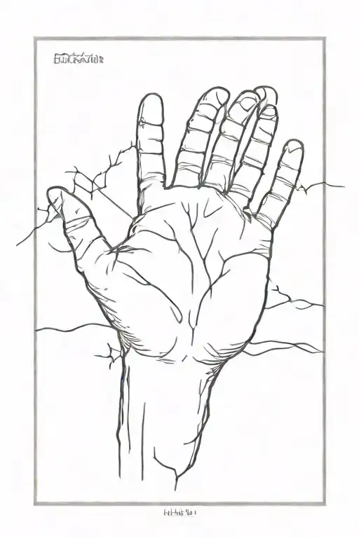 Death Stranding BT handprint tattoo tattoo design idea