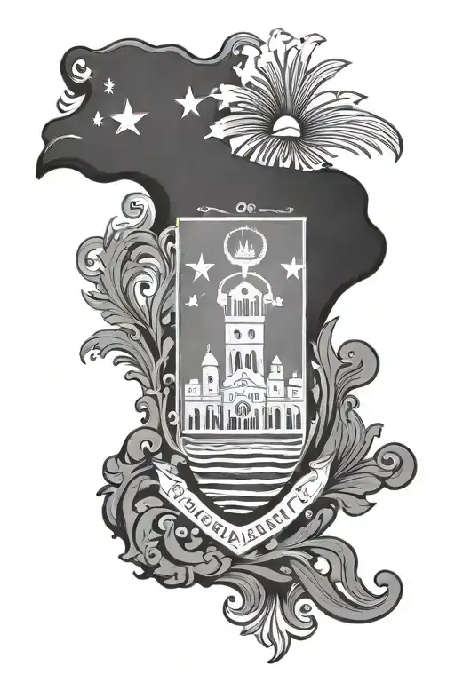 curacao,curacao flag tattoo design idea