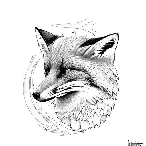 Fox fireweed raven Yukon tattoo design idea