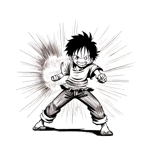 Luffy tattoo design idea