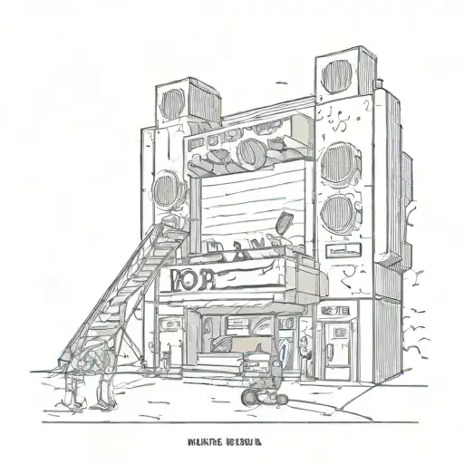 music cinema tattoo design idea