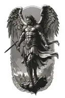 archangel Michael tattoo design idea