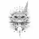 Breath and silence tattoo design idea