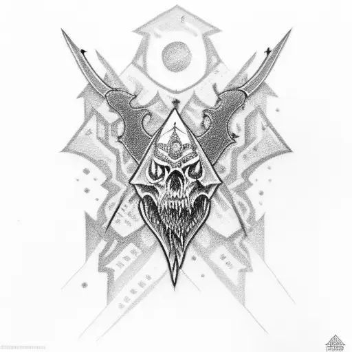 throfinn dagger with the quote "I have no enemies  tattoo design idea