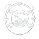 swimming in circles tattoo design idea
