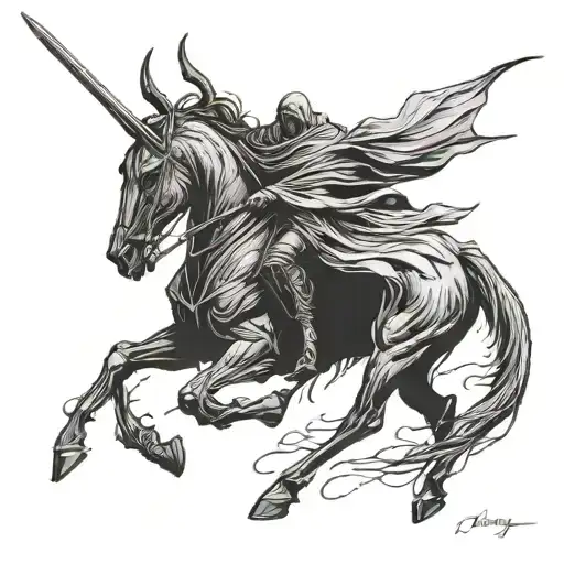 Nazgul from the lord of the rings, only visible  tattoo design idea