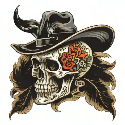 the words "what even is this?!" around a skull  tattoo design idea