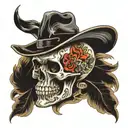 the words "what even is this?!" around a skull  tattoo design idea