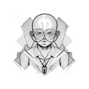 boy with care tattoo design idea