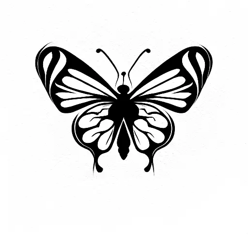 jedanaest, twenty eight, butterfly  tattoo design idea
