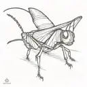 grasshopper with top hat tattoo design idea
