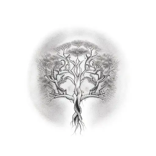 dead Tree of Life tattoo design idea