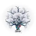 dead Tree of Life with my kids names in the tree branches  tattoo design idea