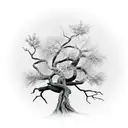 dead Tree of Life with my kids names in the tree branches  tattoo design idea