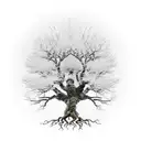 dead Tree of Life with my kids names in the tree branches  tattoo design idea