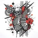 anatomy DNA biology tattoo design idea