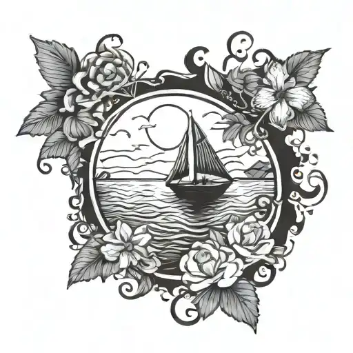 curacao island tattoo design idea