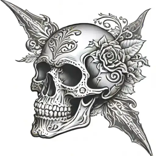 omerta skull tattoo design idea