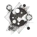 energy and frequency and universe tattoo design idea