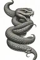 King Cobra snake tattoo design idea
