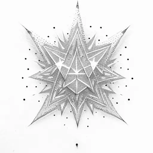 11 sparkle stars scattered tattoo design idea
