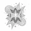 11 sparkle stars  tattoo design idea