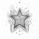 11 sparkle stars scattered tattoo design idea