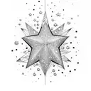 11 sparkle stars scattered tattoo design idea