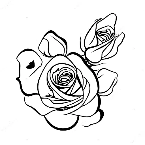 wilted rose  tattoo design idea
