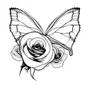 wilted rose  tattoo design idea