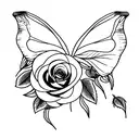 wilted rose  tattoo design idea