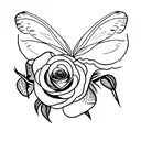 wilted rose  tattoo design idea