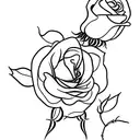 wilted rose  tattoo design idea