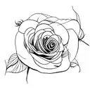 wilted rose  tattoo design idea